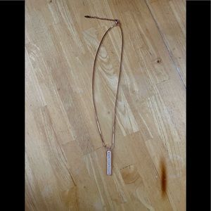 3/20$ nygard rose gold long faux diamonds necklace